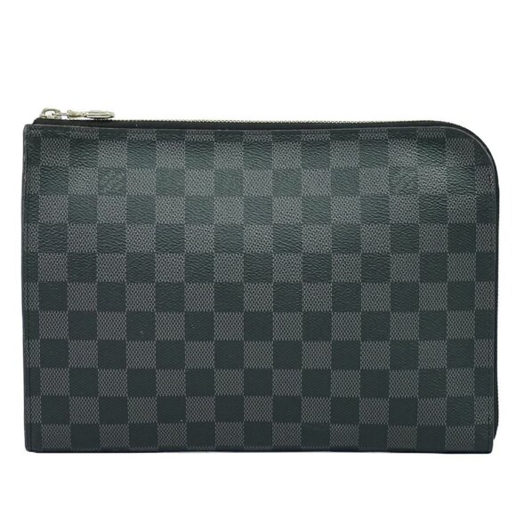 Louis Vuitton N60113 Pochette Jour PM Damier Graphite Clutch Bag - Picture 1 of 11